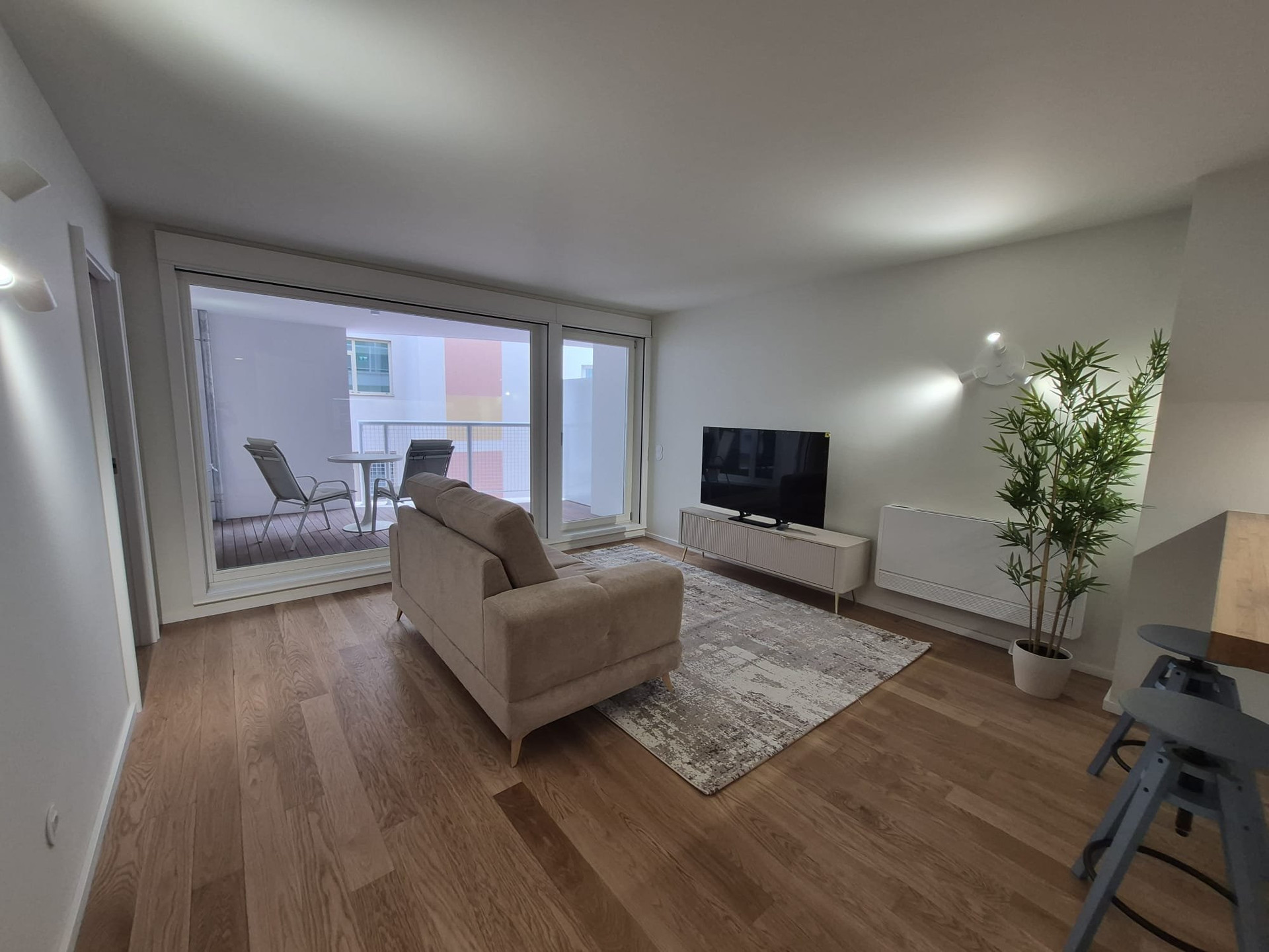 Living room with sofa and TV
