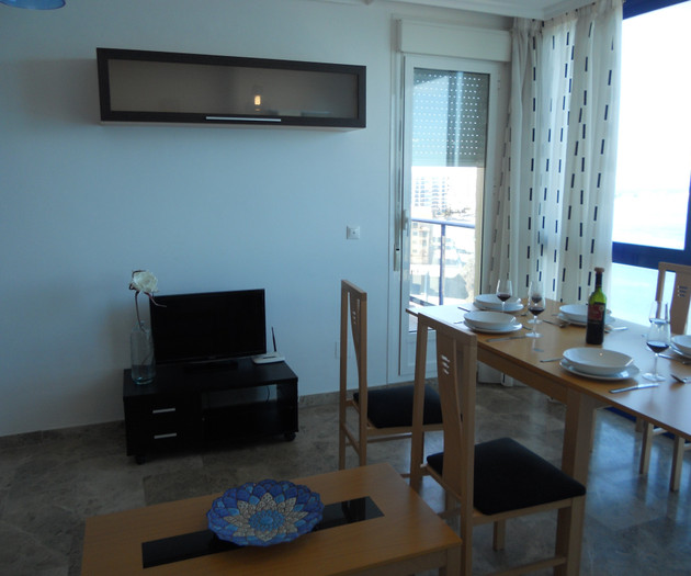 Living room with TV table