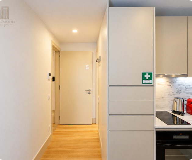 Hallway entrance beside kitchen
