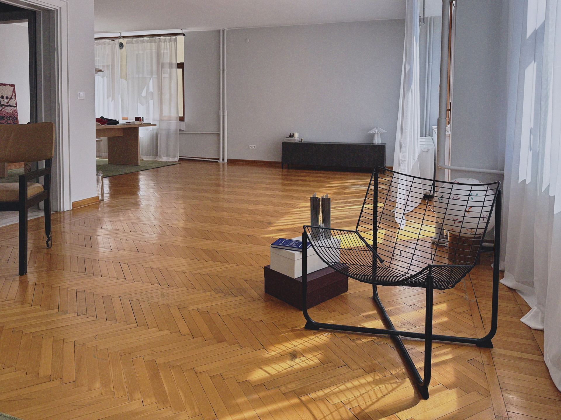 Open living space with dining