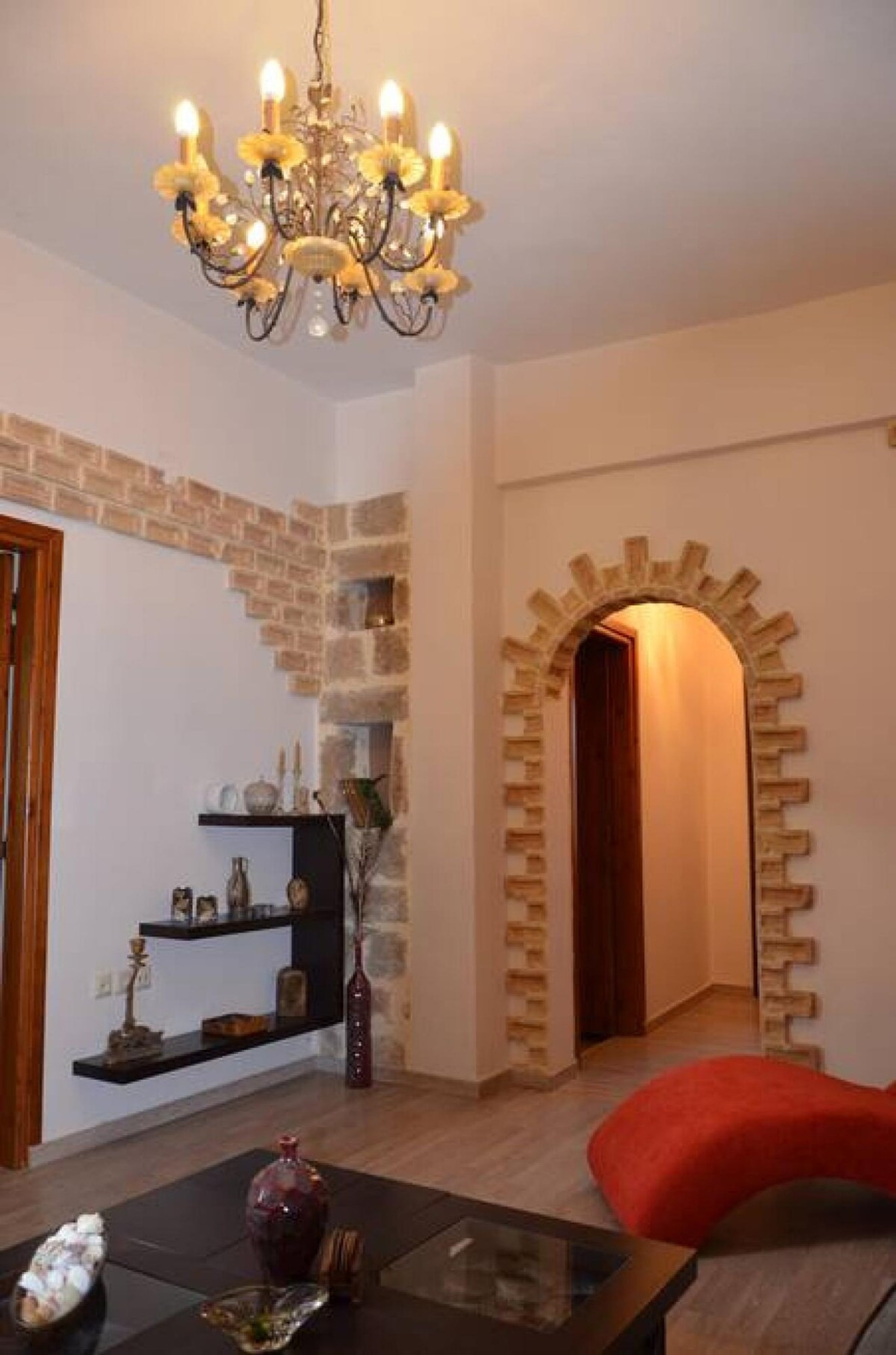 Partial view of the living room.