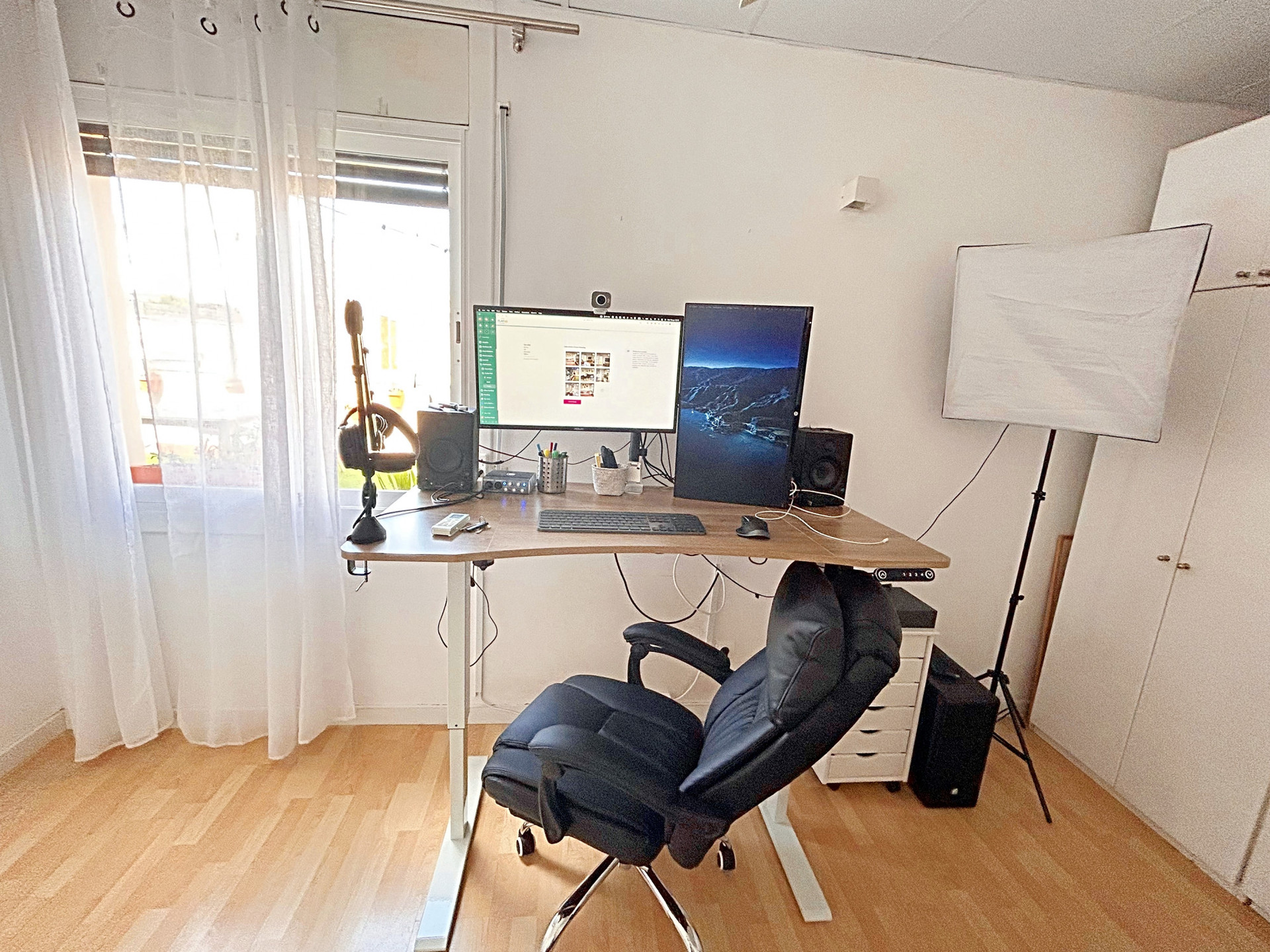 Office with Standing Desk and Comfy Chair