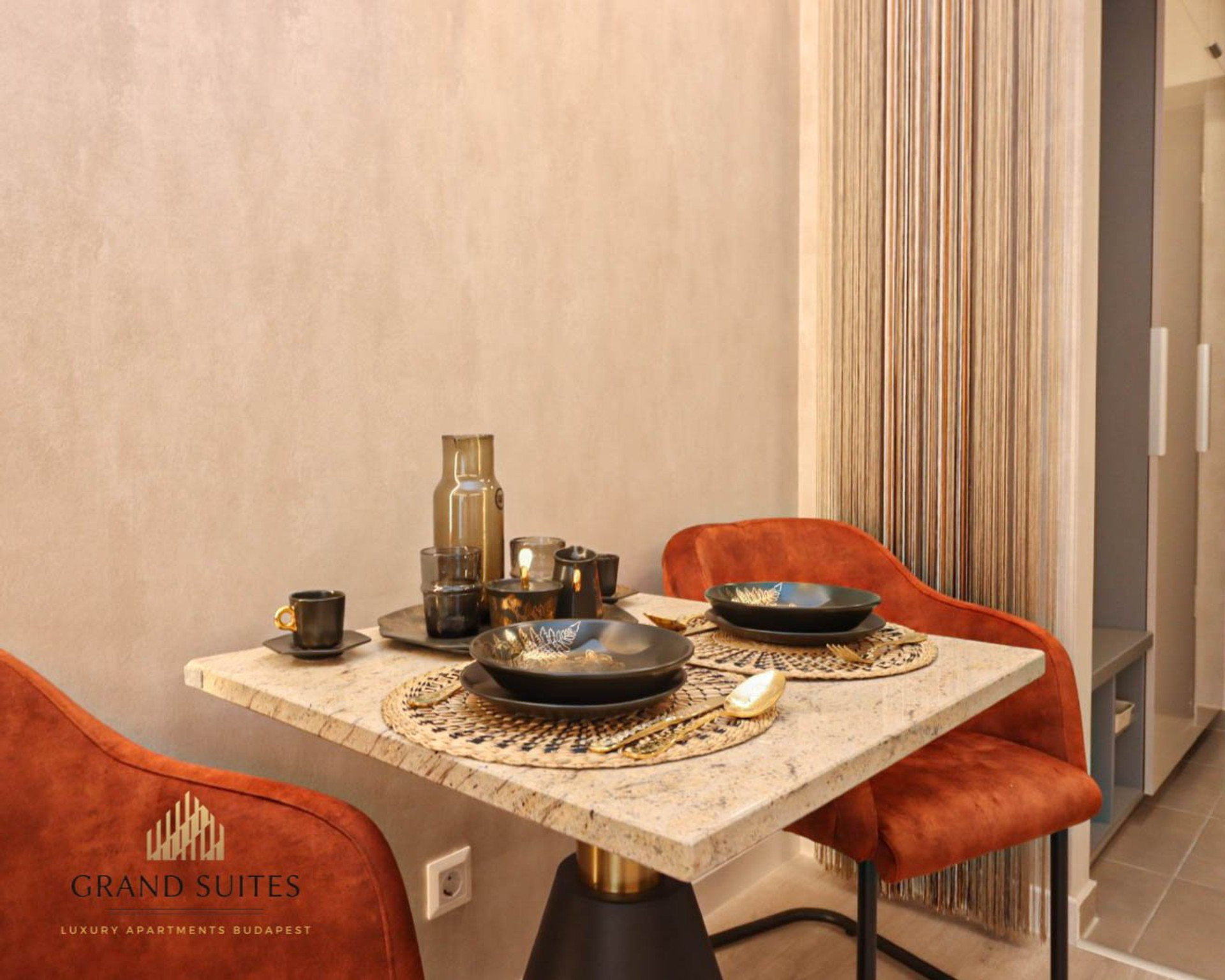 Elegant dining table for two