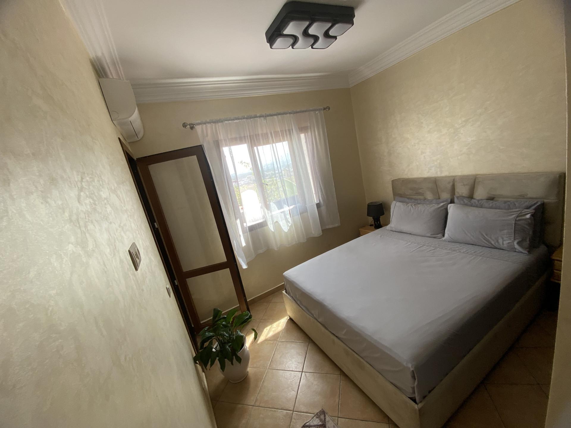 Double bedroom with AC