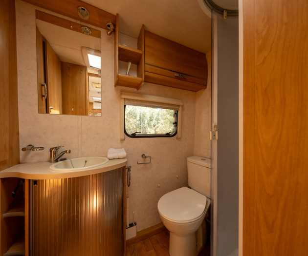 Bathroom with toilet and shower
