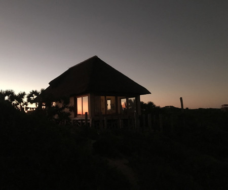 Modern villa on top of a dune