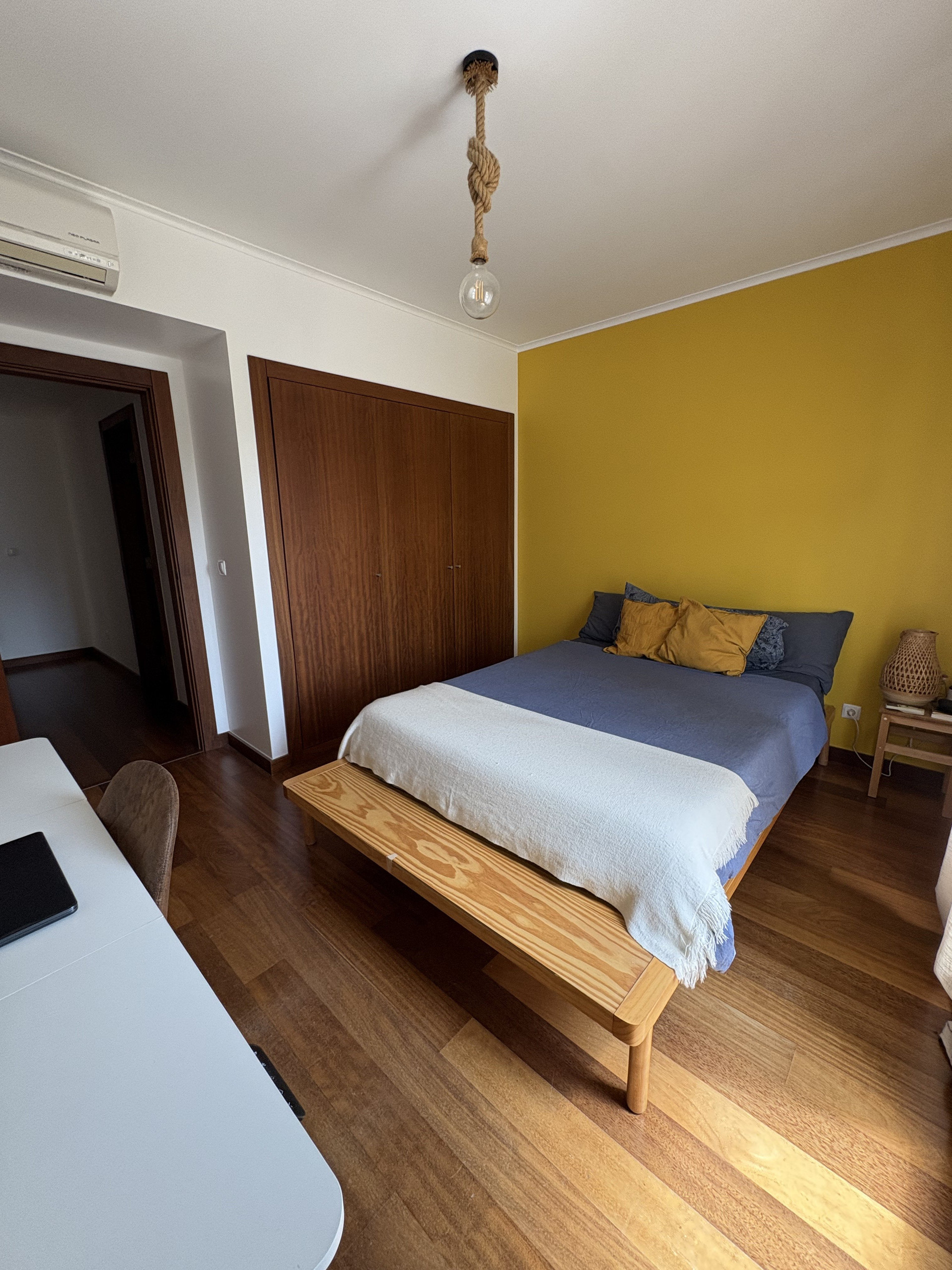 Bedroom with wardrobe and desk
