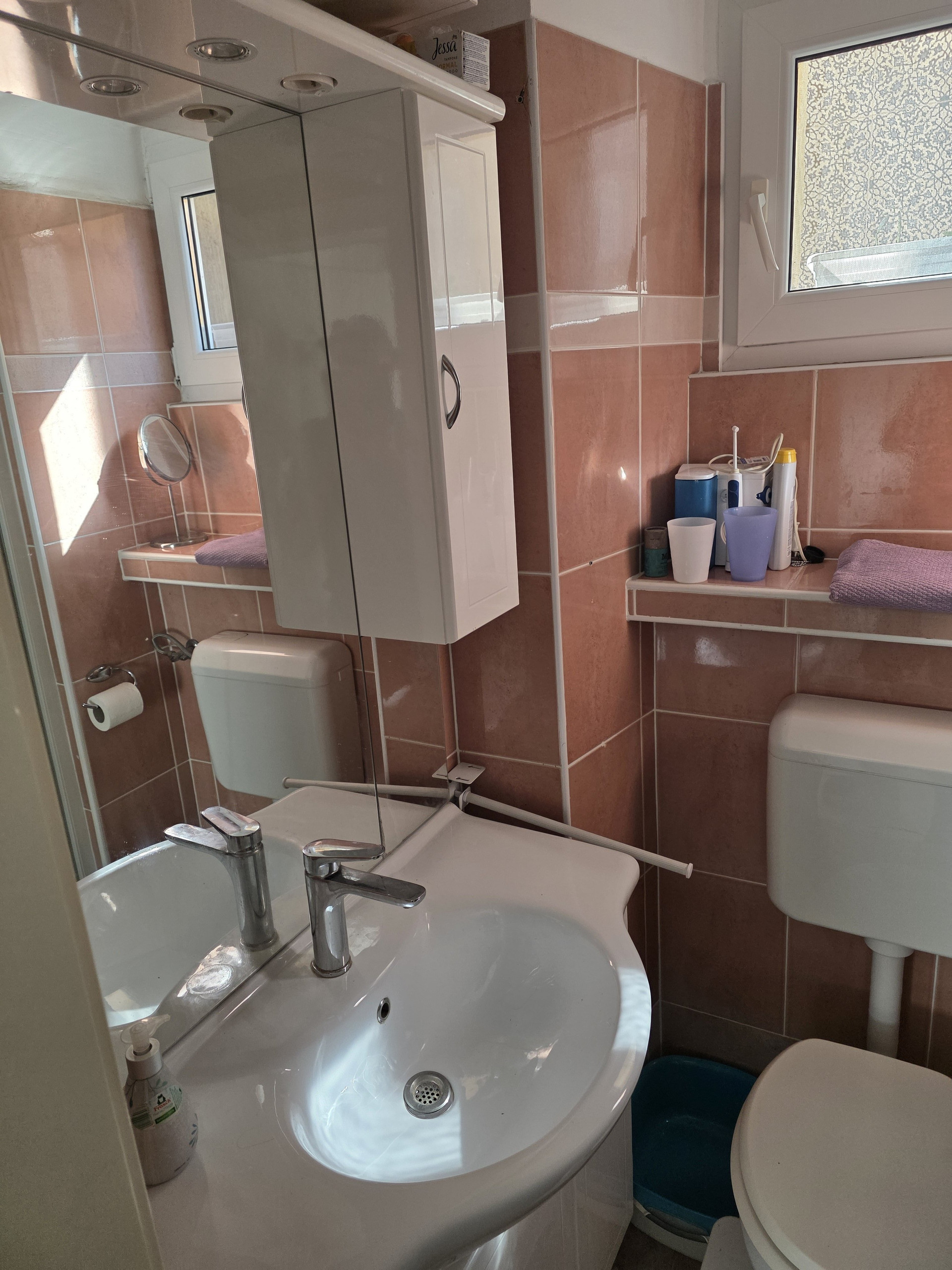 Bathroom sink and vanity area