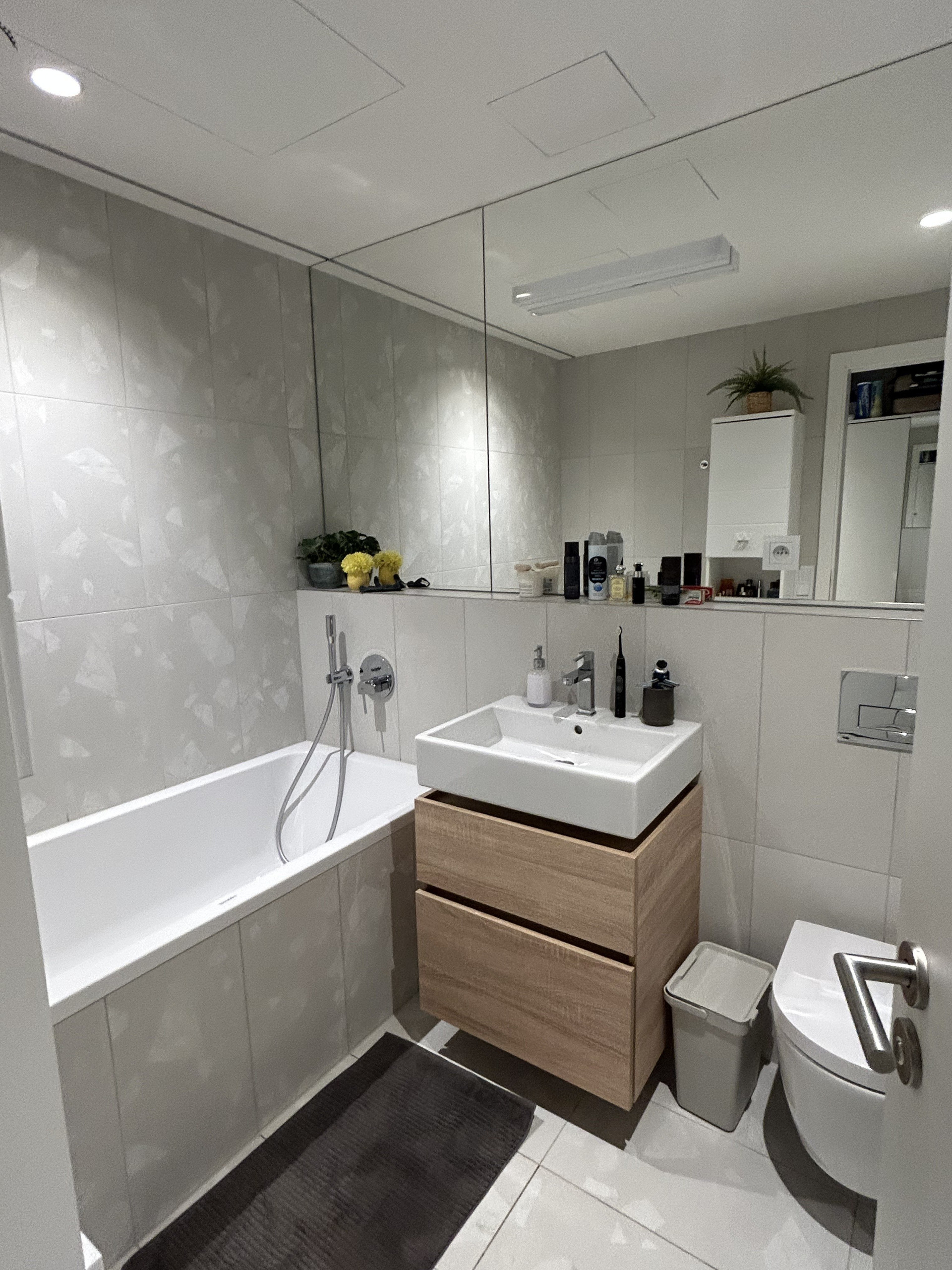 Bathroom with sink and toilet