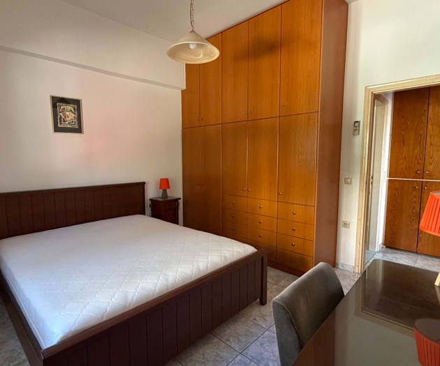 Bedroom with large wardrobe