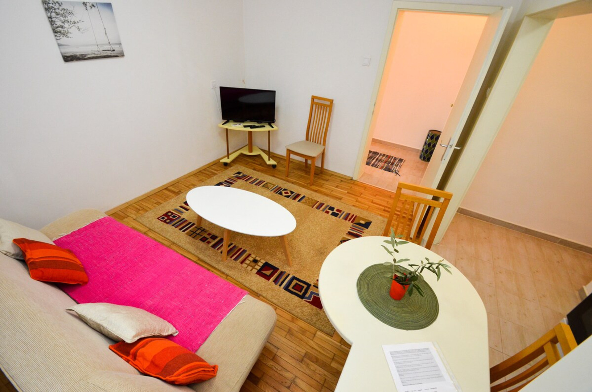 Olive apartment, living room