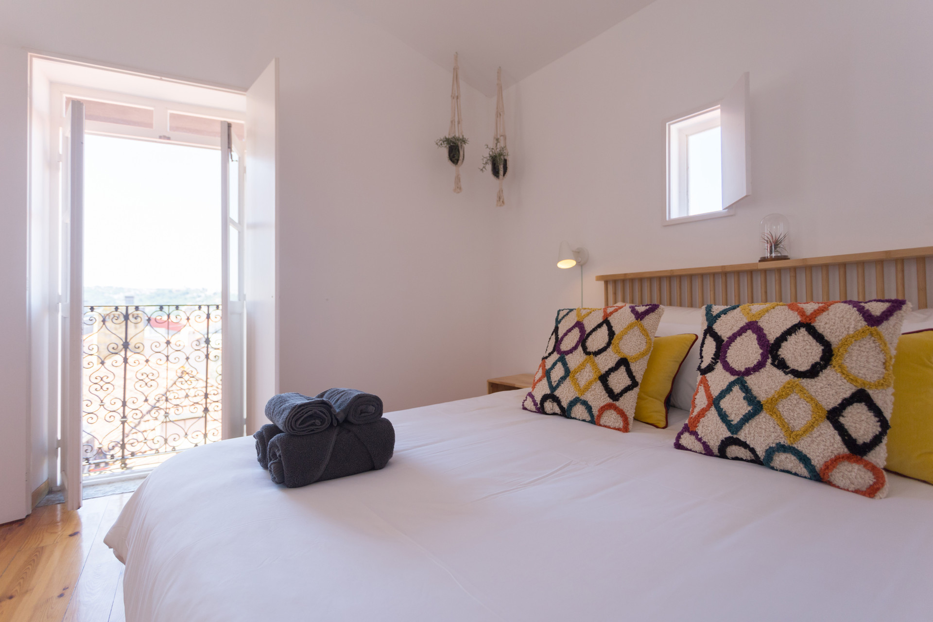 Master bedroom with balcony access