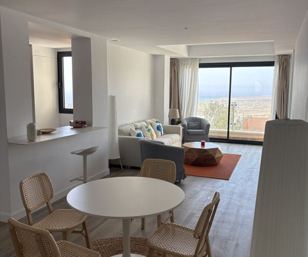 Living room with dining table
