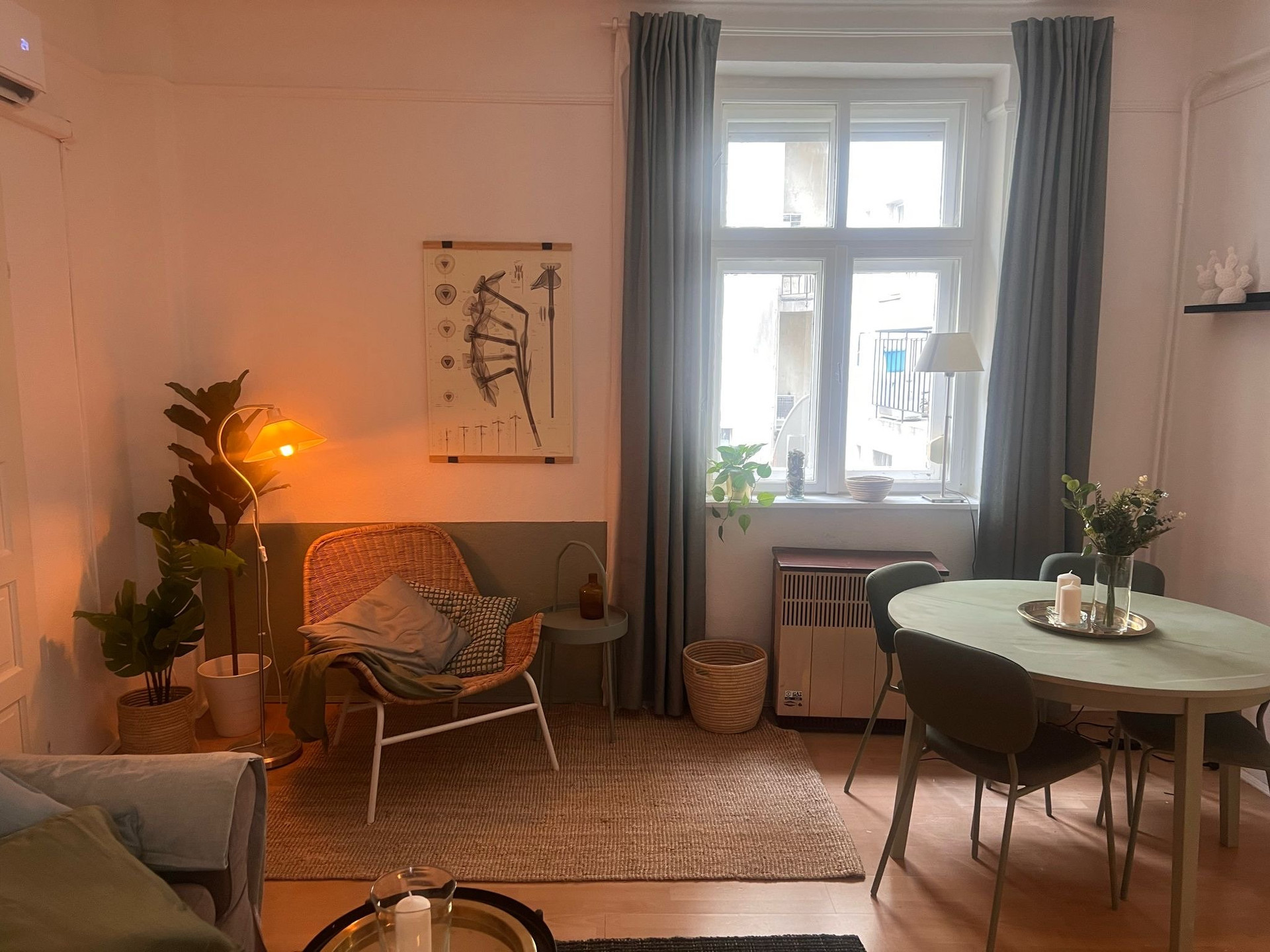Living room with dining area
