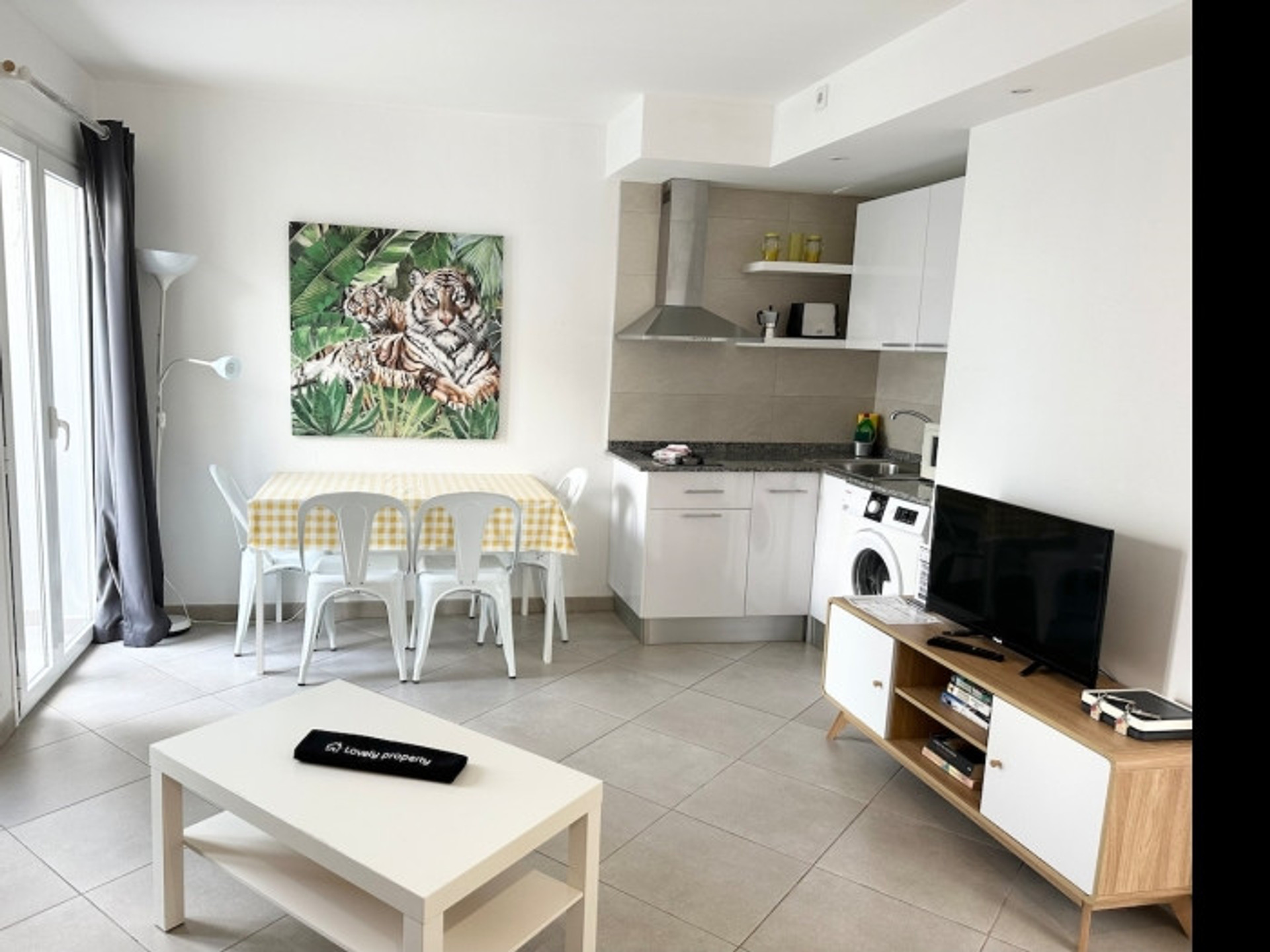 Open plan living dining kitchen area