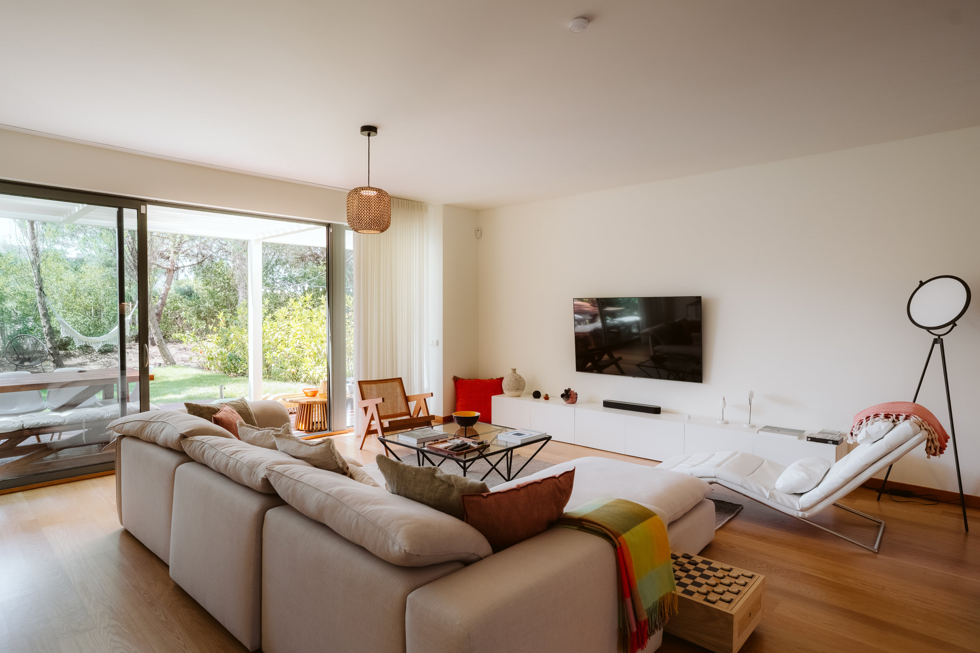 Living room sofa and TV