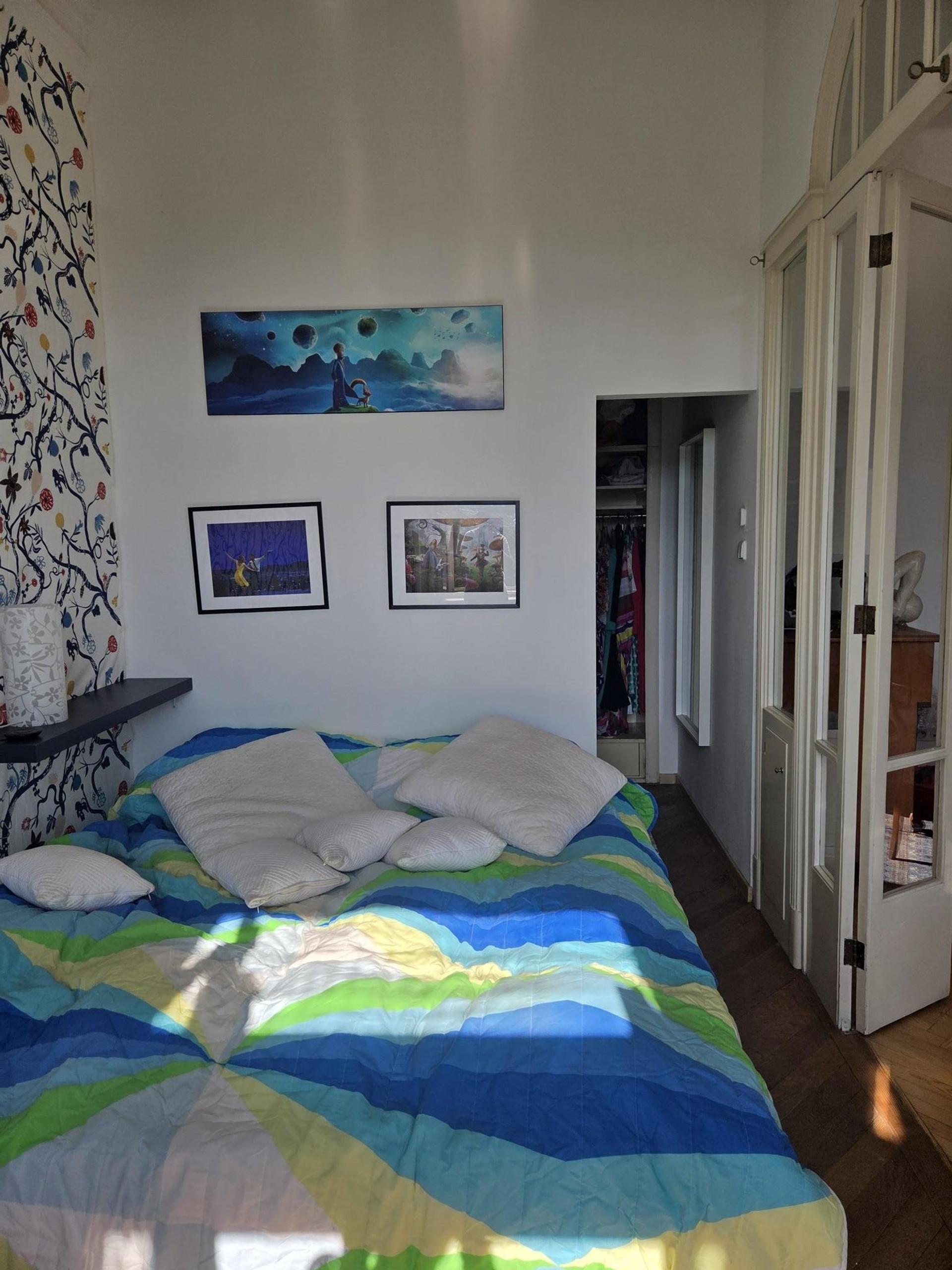 Bedroom with walk-in closet