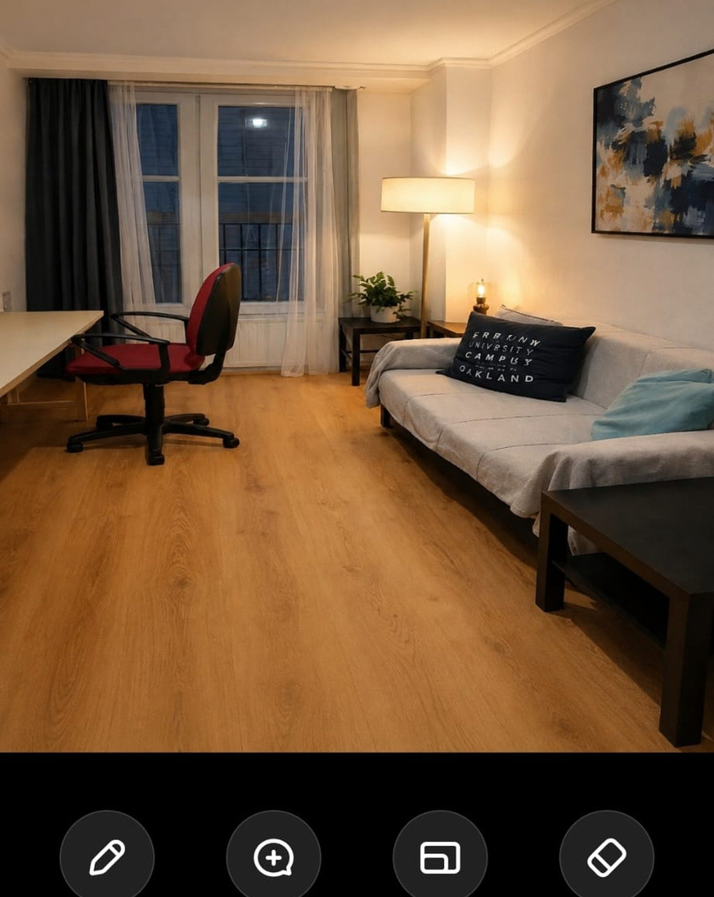 Bedroom & Living Room with Church View preview