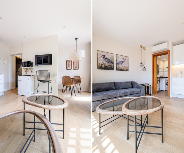 Confy attic with terrace 1 bedroom right in Born