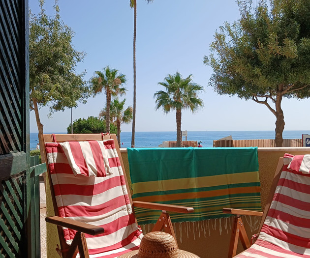 Balcony chairs with sea view