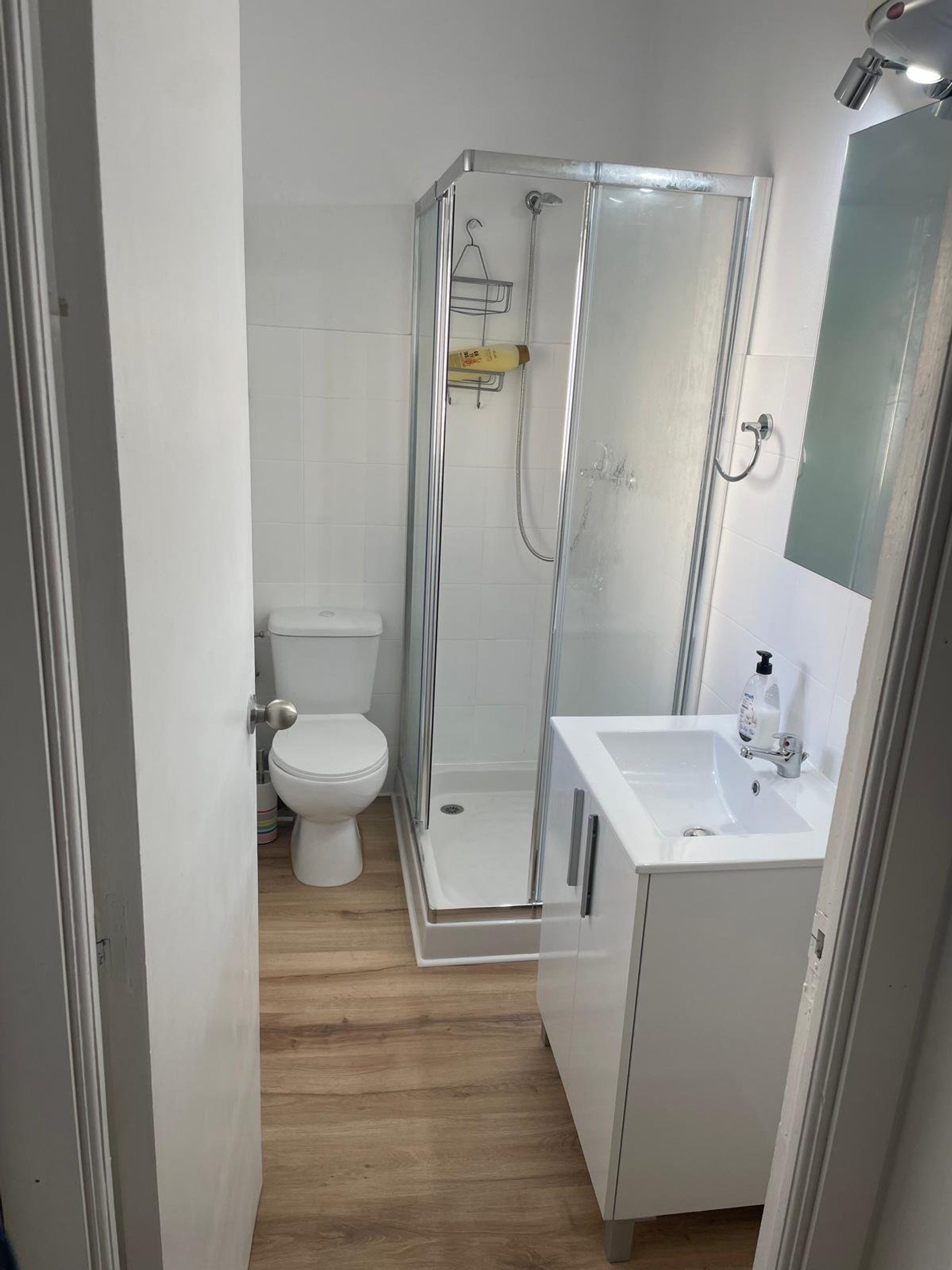 Modern bathroom with shower