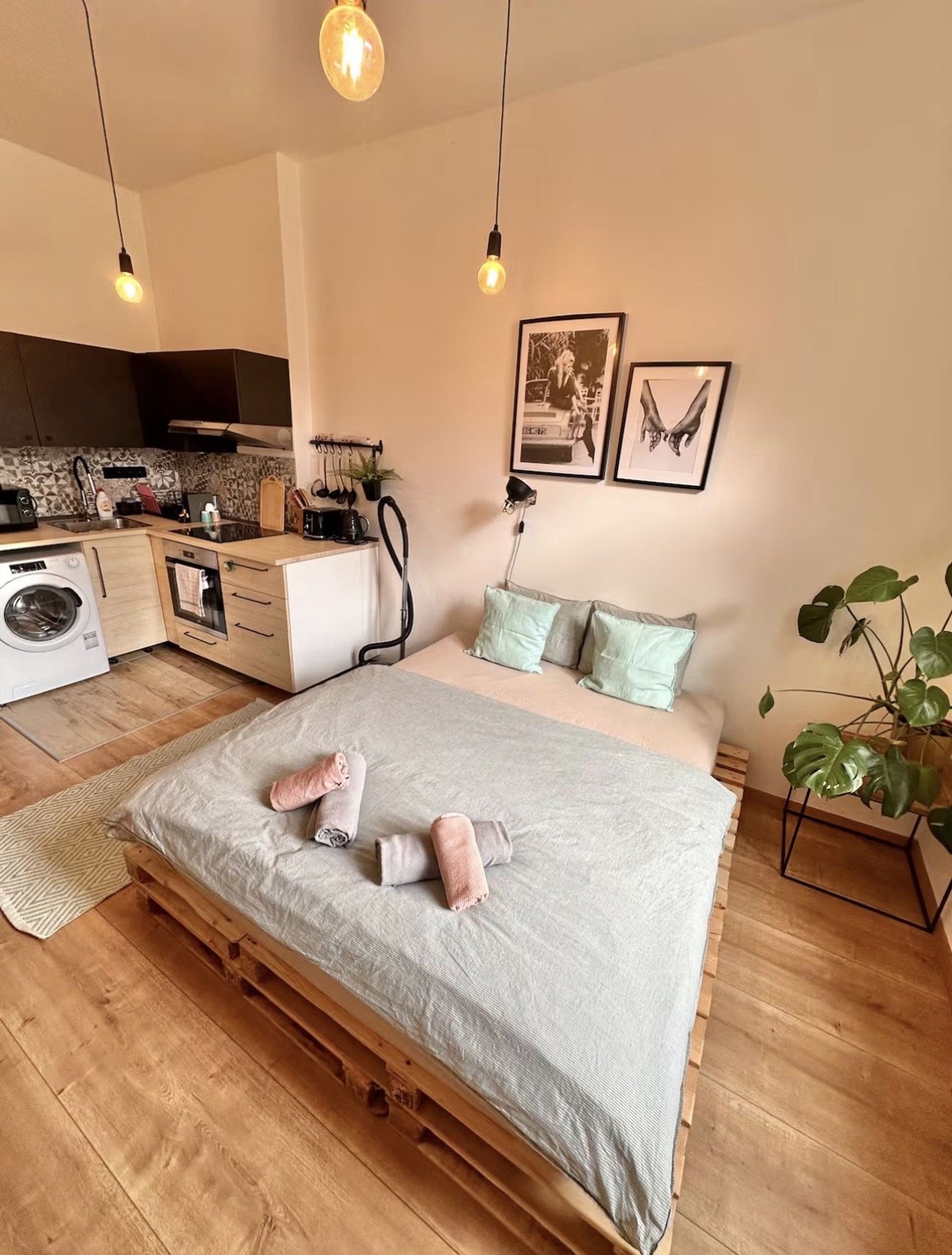 Studio bed kitchen open layout