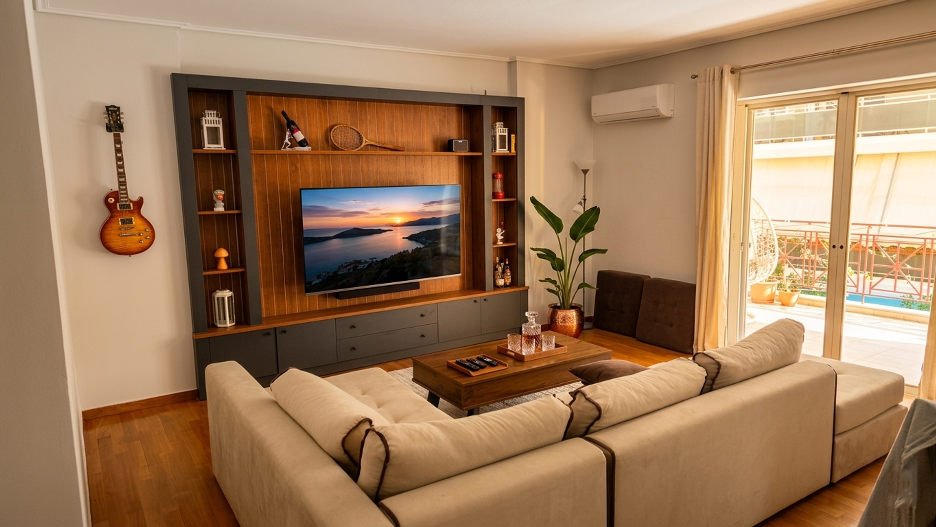 TV unit with PS5