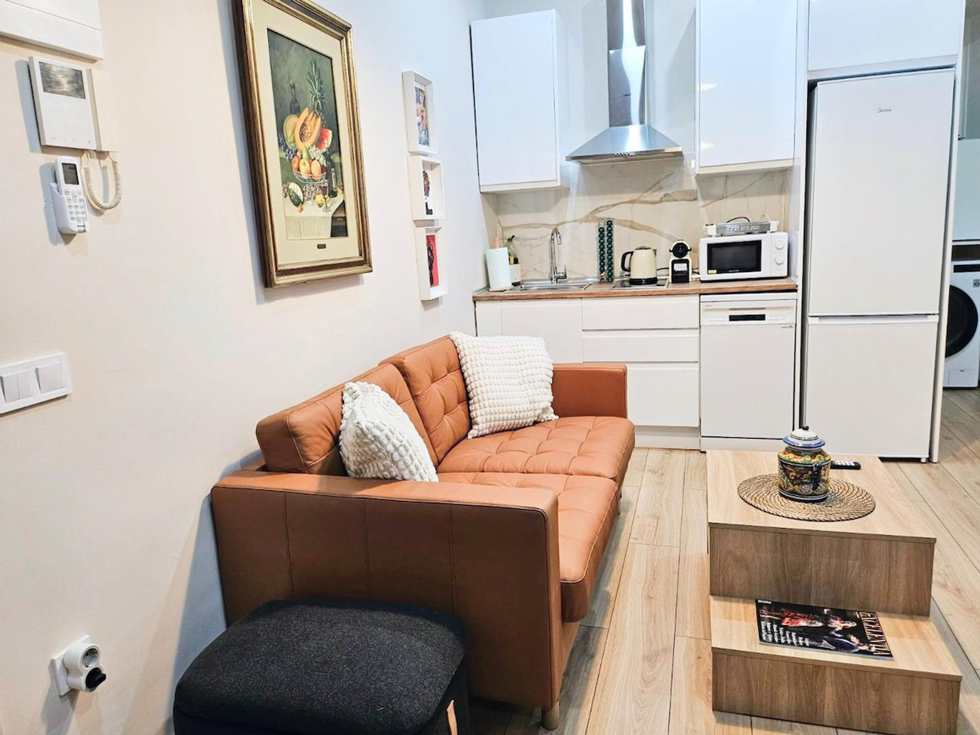 Living room and kitchen