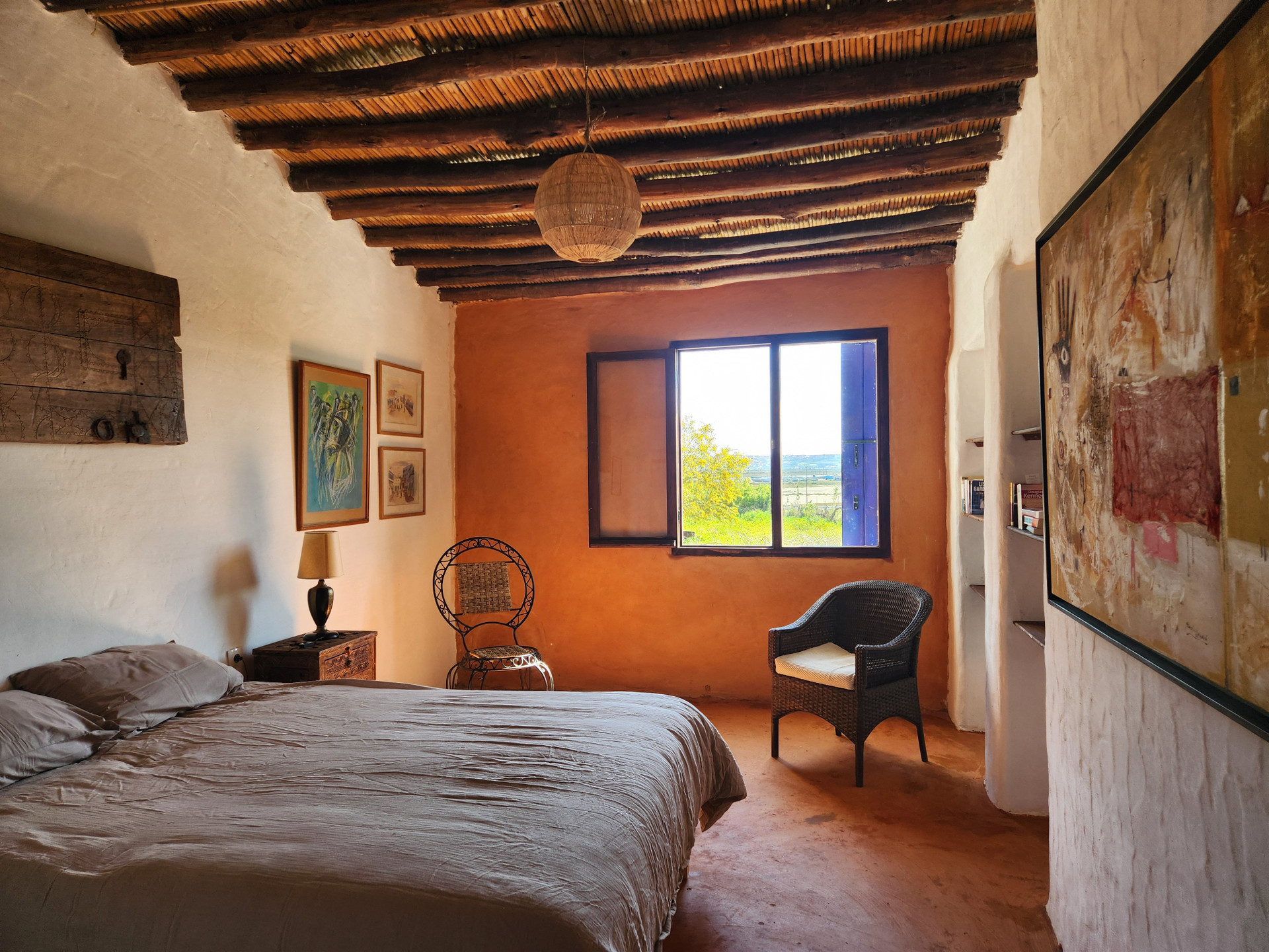 Bedroom with countryside view