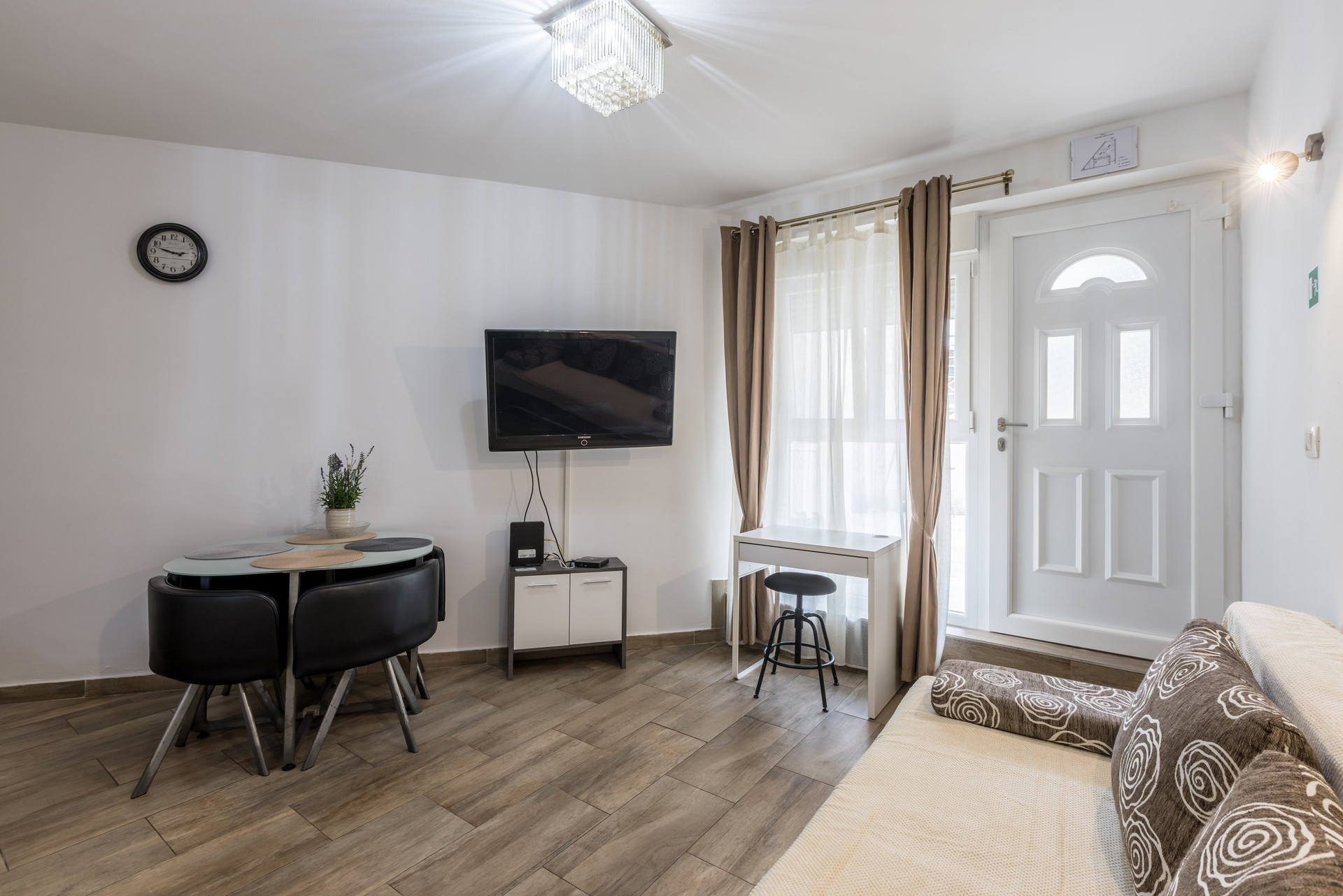 Living area with TV.