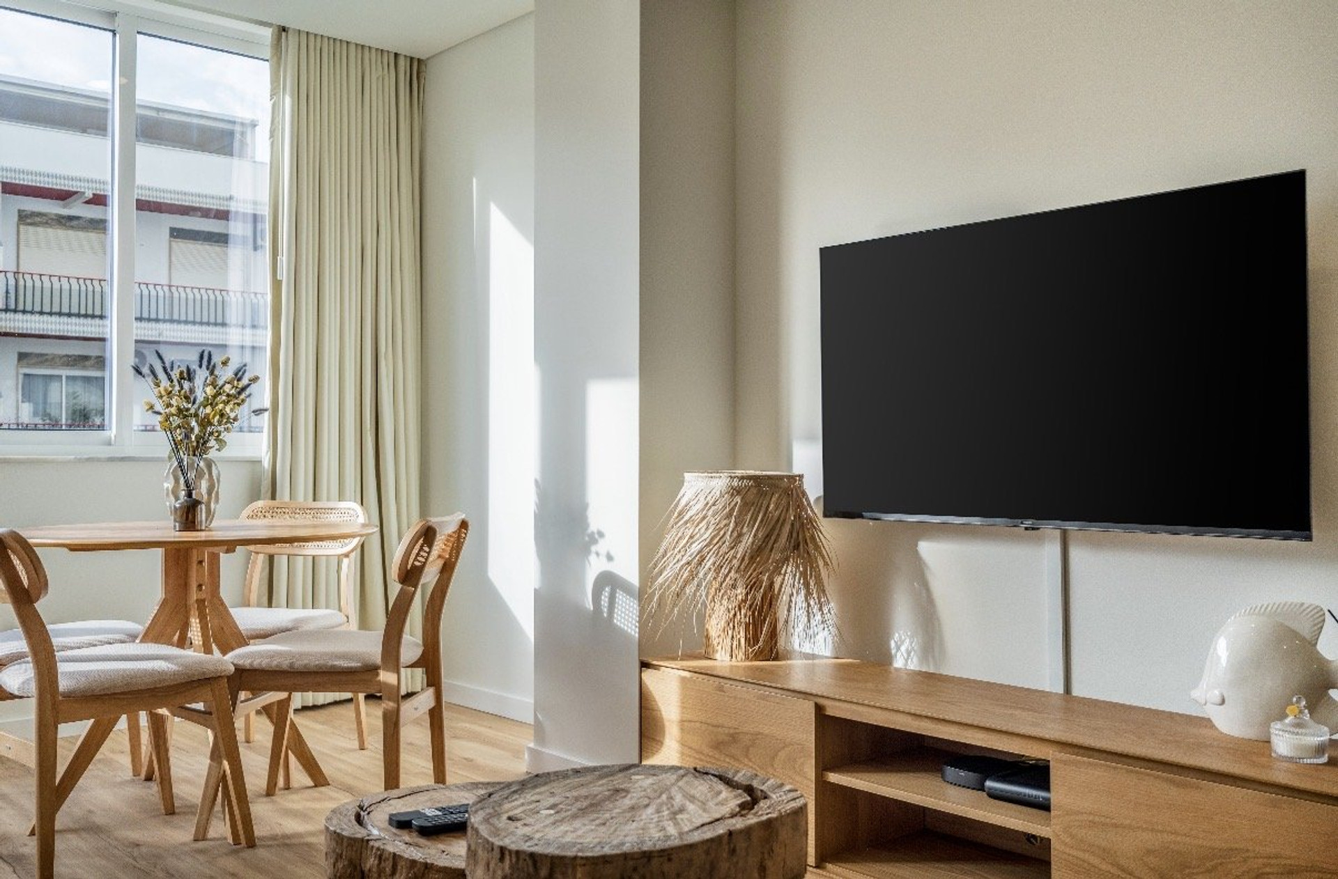 Dining table and TV unit