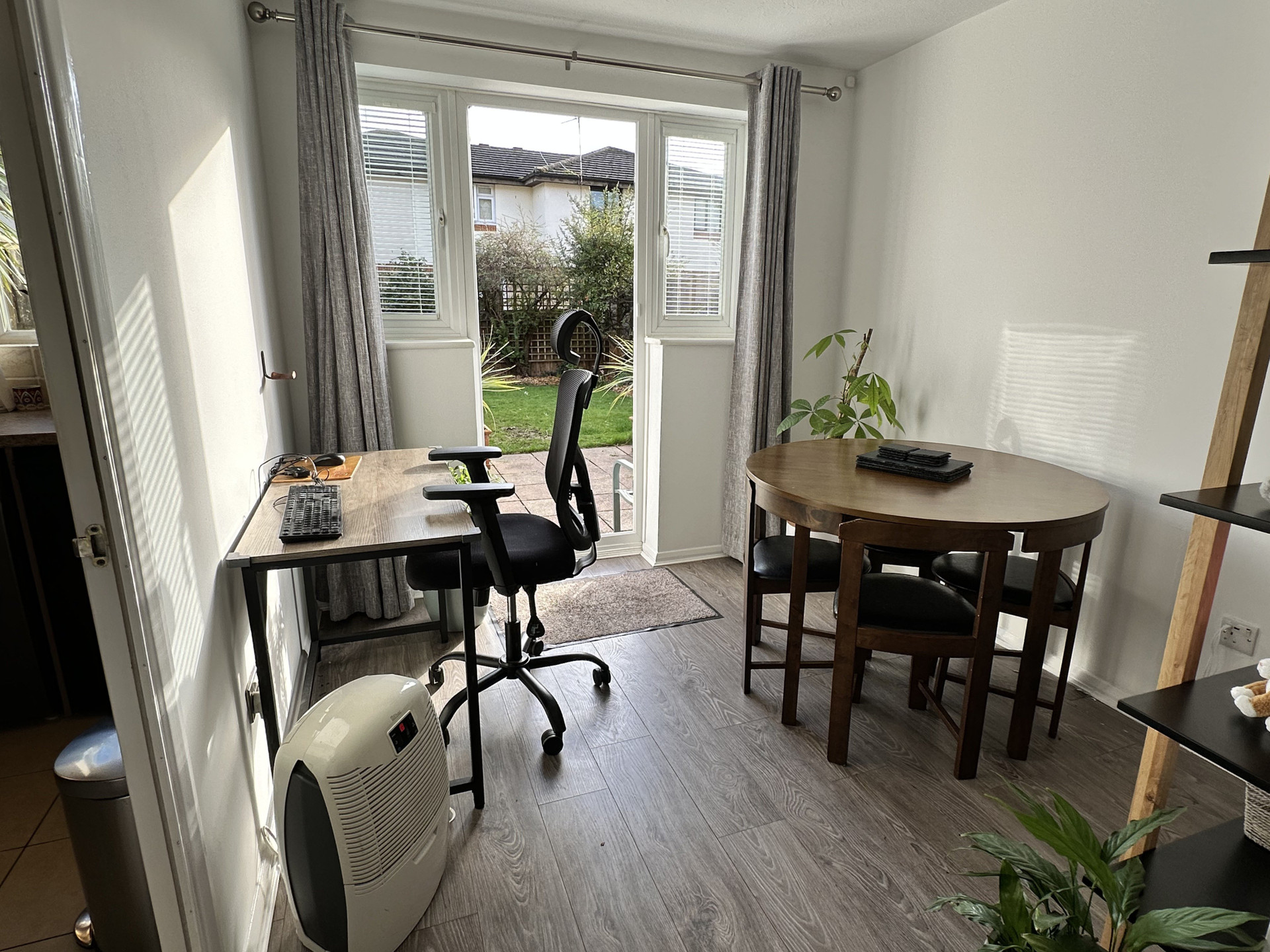 Dining area with office desk