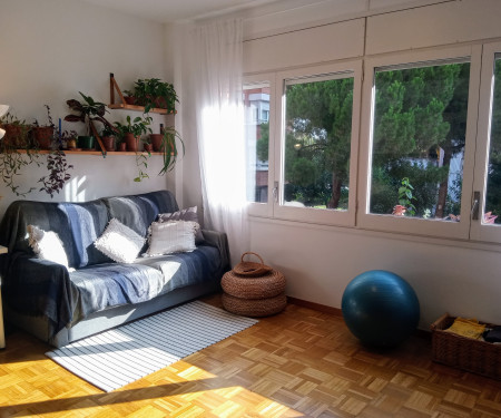 Bright apartment with trees in Barcelona