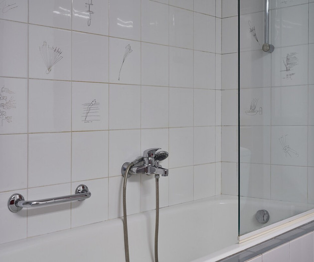 The main's bathroom shower