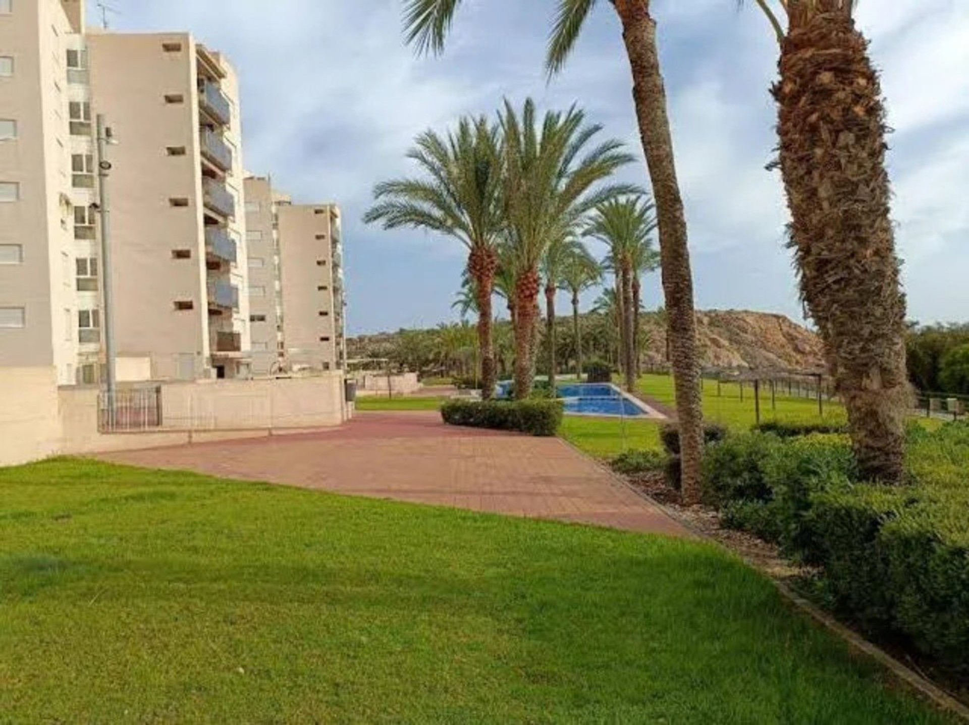 Garden path near pool area