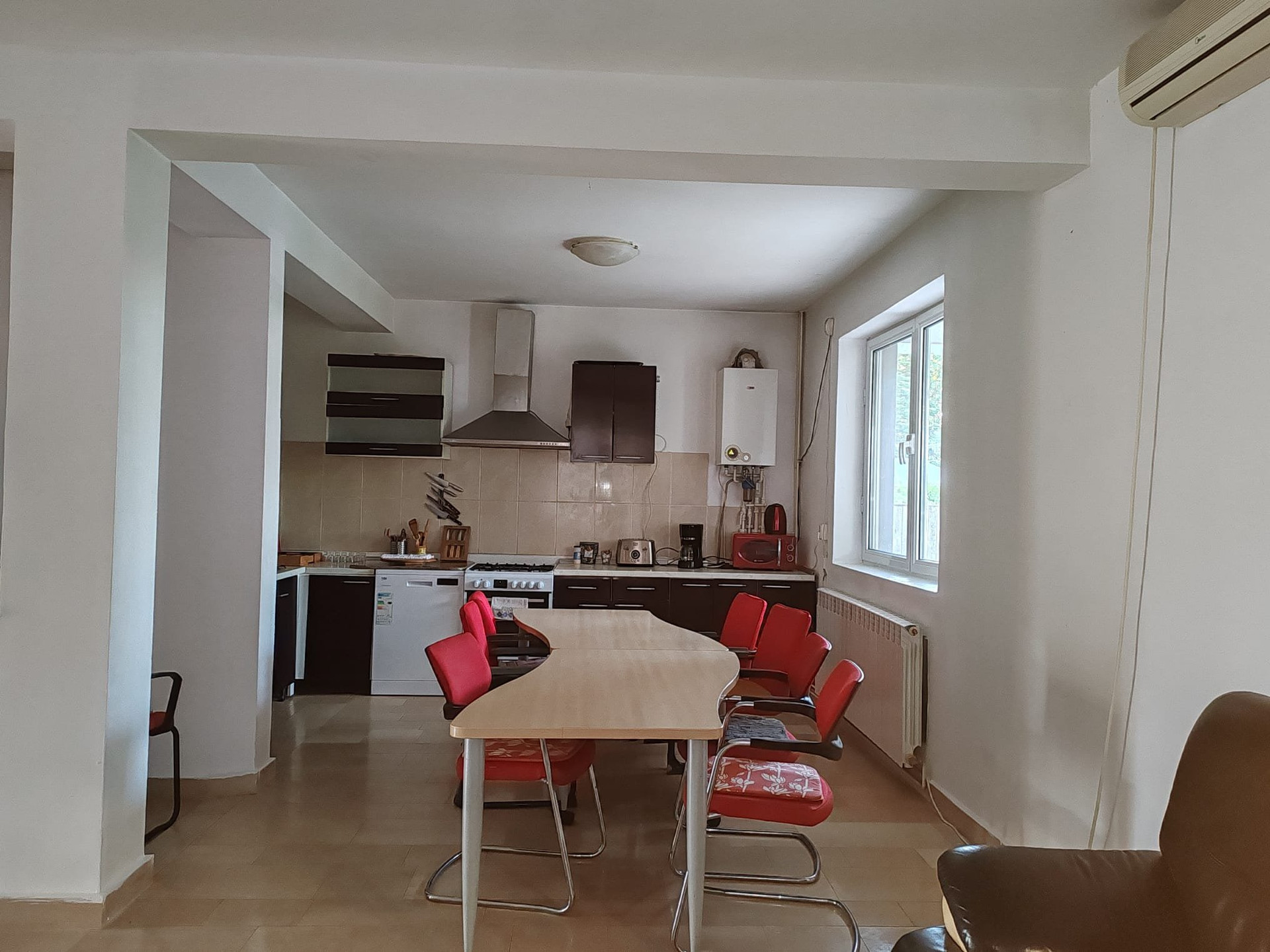 Open kitchen dining area