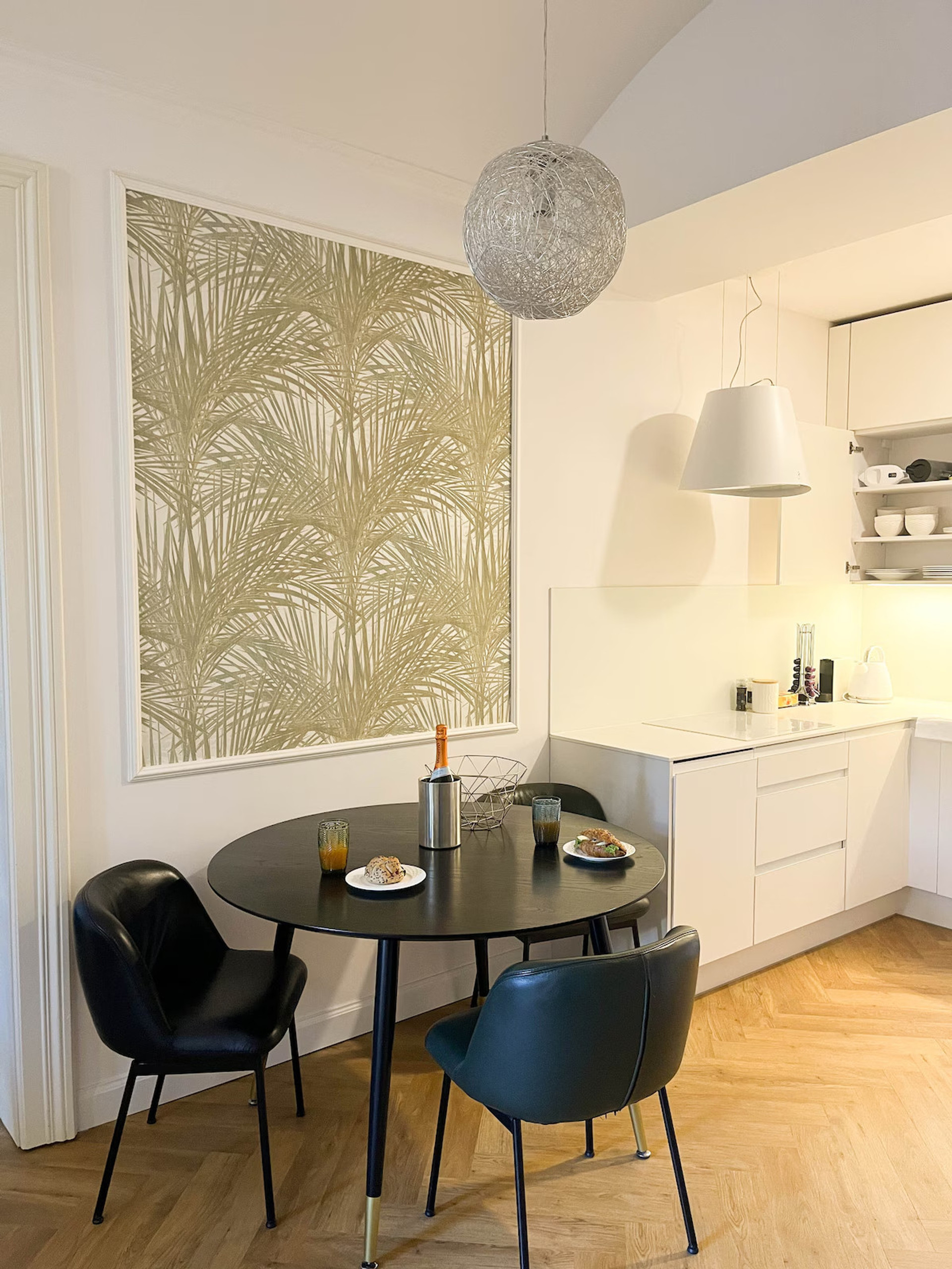 Dining area with kitchen open plan