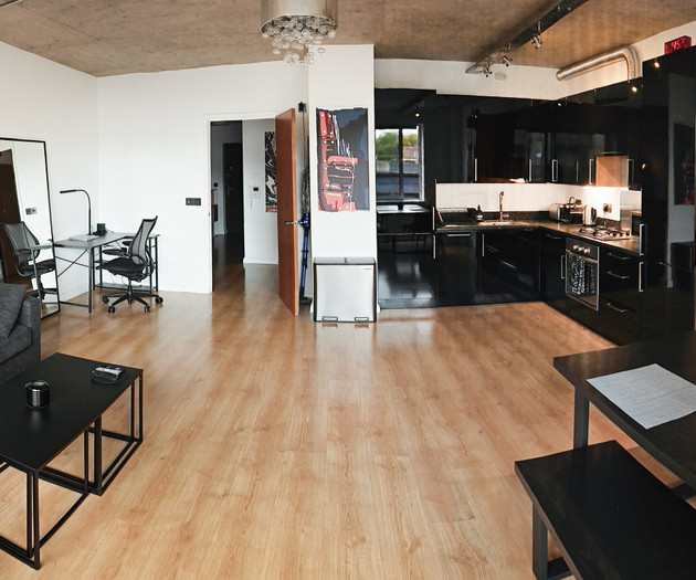 Panoramic open-plan living space