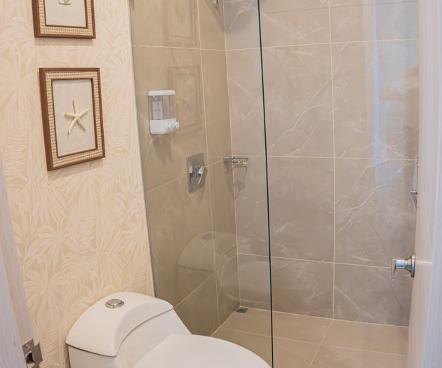 Bathroom with shower and toilet
