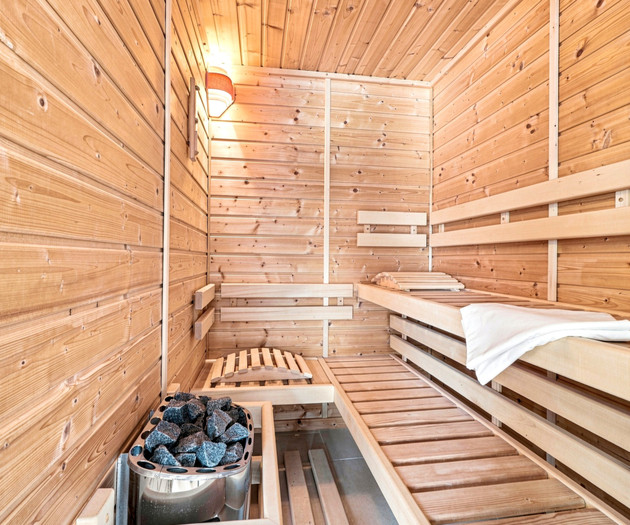 Wooden sauna interior