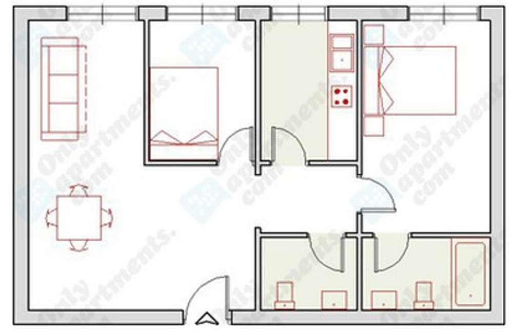 CHIC FLAT CENTRE ROME, 2 bedrooms, 2 bathrooms
