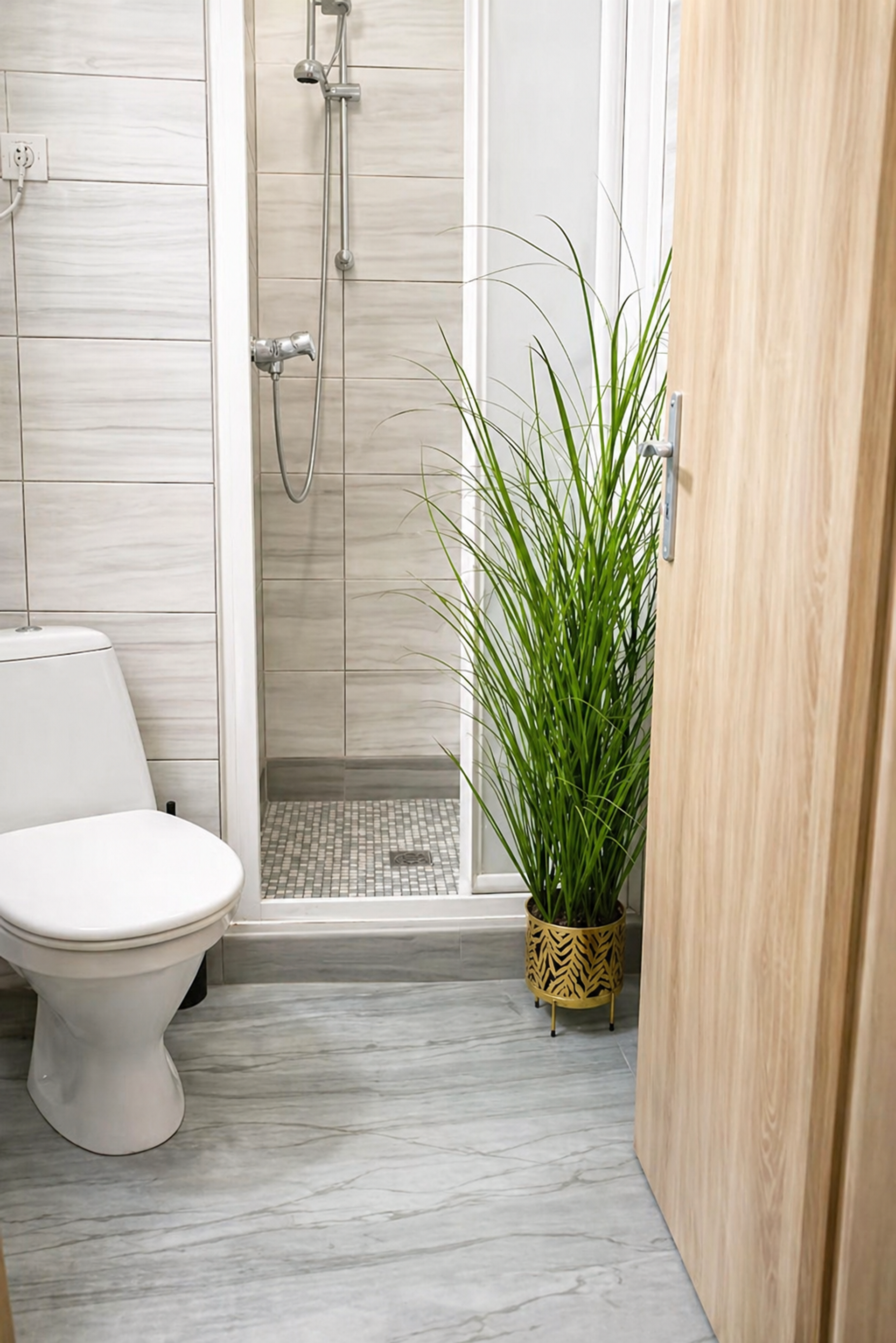 Bathroom with shower and toilet