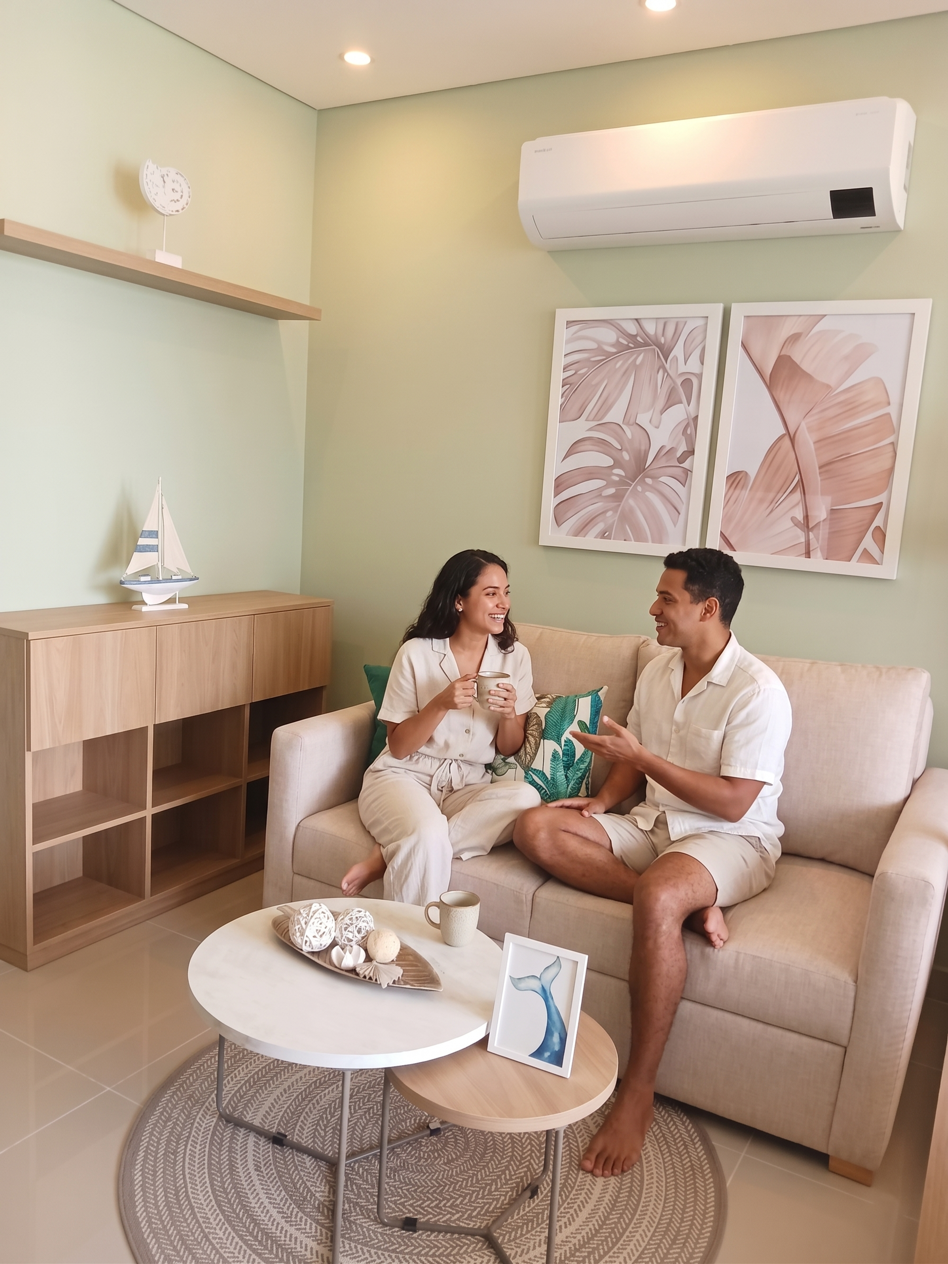 Sala moderna y acogedora pensada para descansar con comodidad