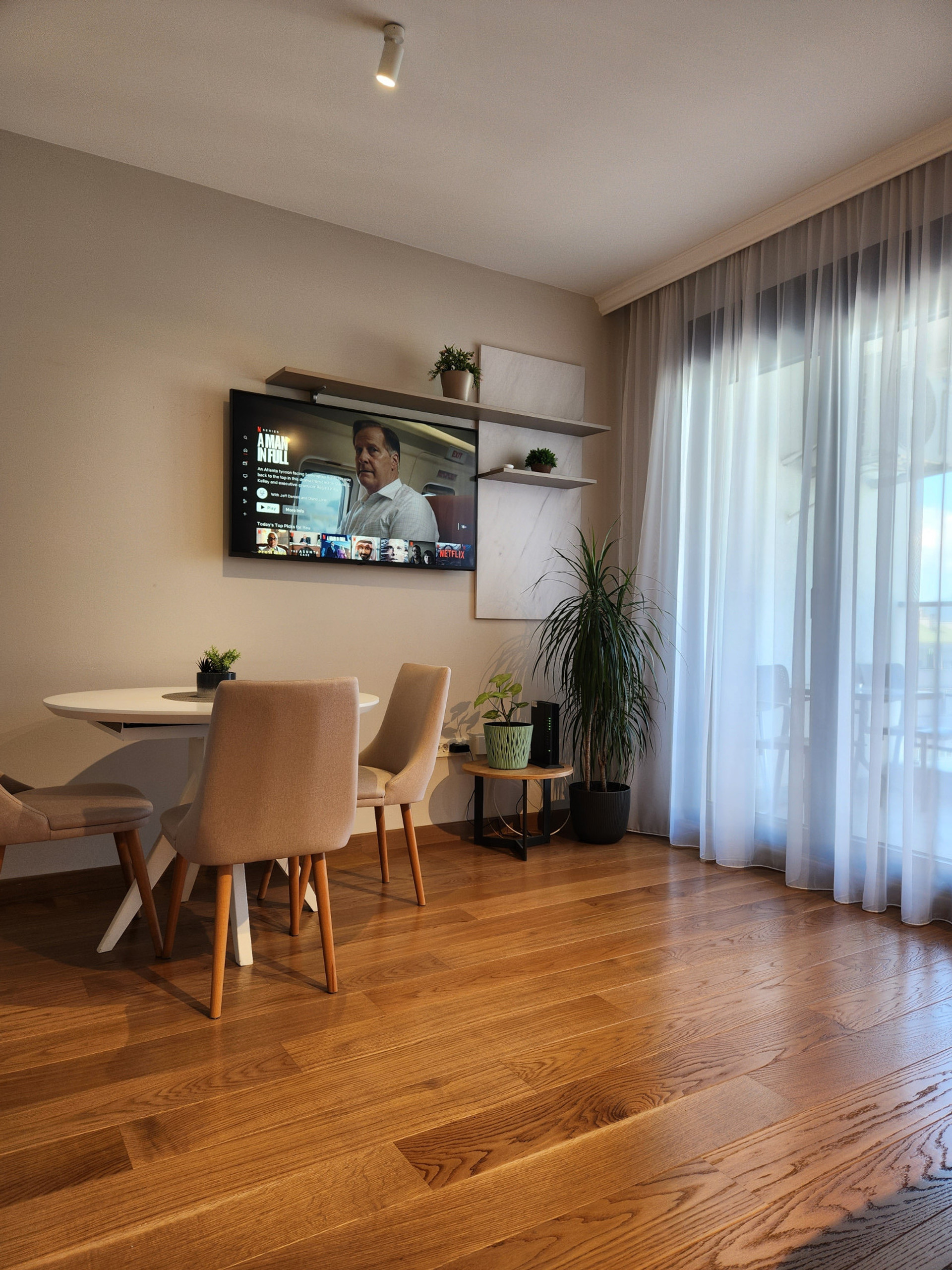 Dining area and TV