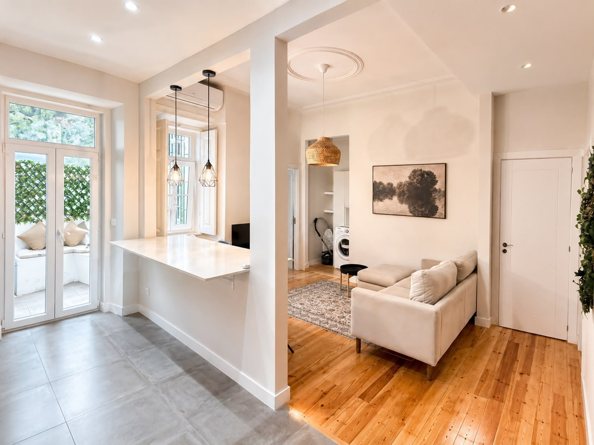 Open plan kitchen and living room