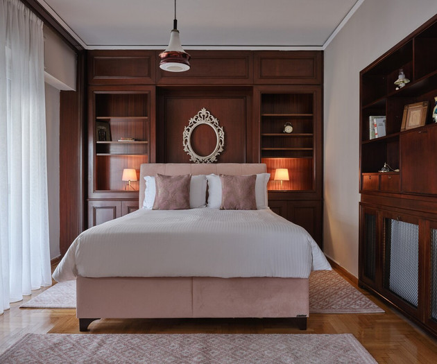 The first bedroom with a queen size bed
