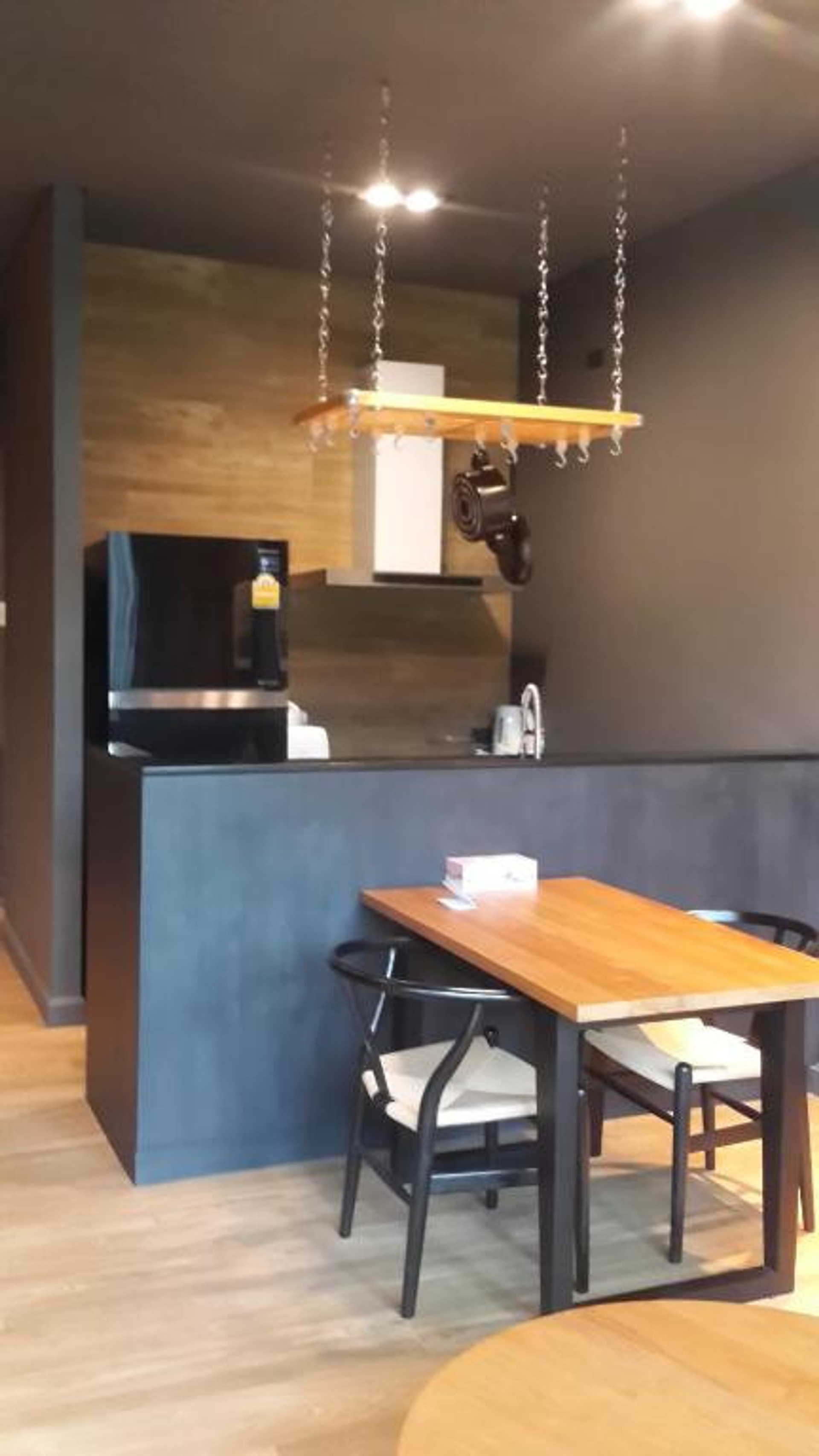 Kitchen area with everything you need witha large Fridge/Freezer