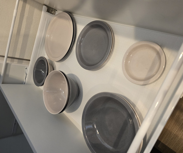 Stacked plates and bowls