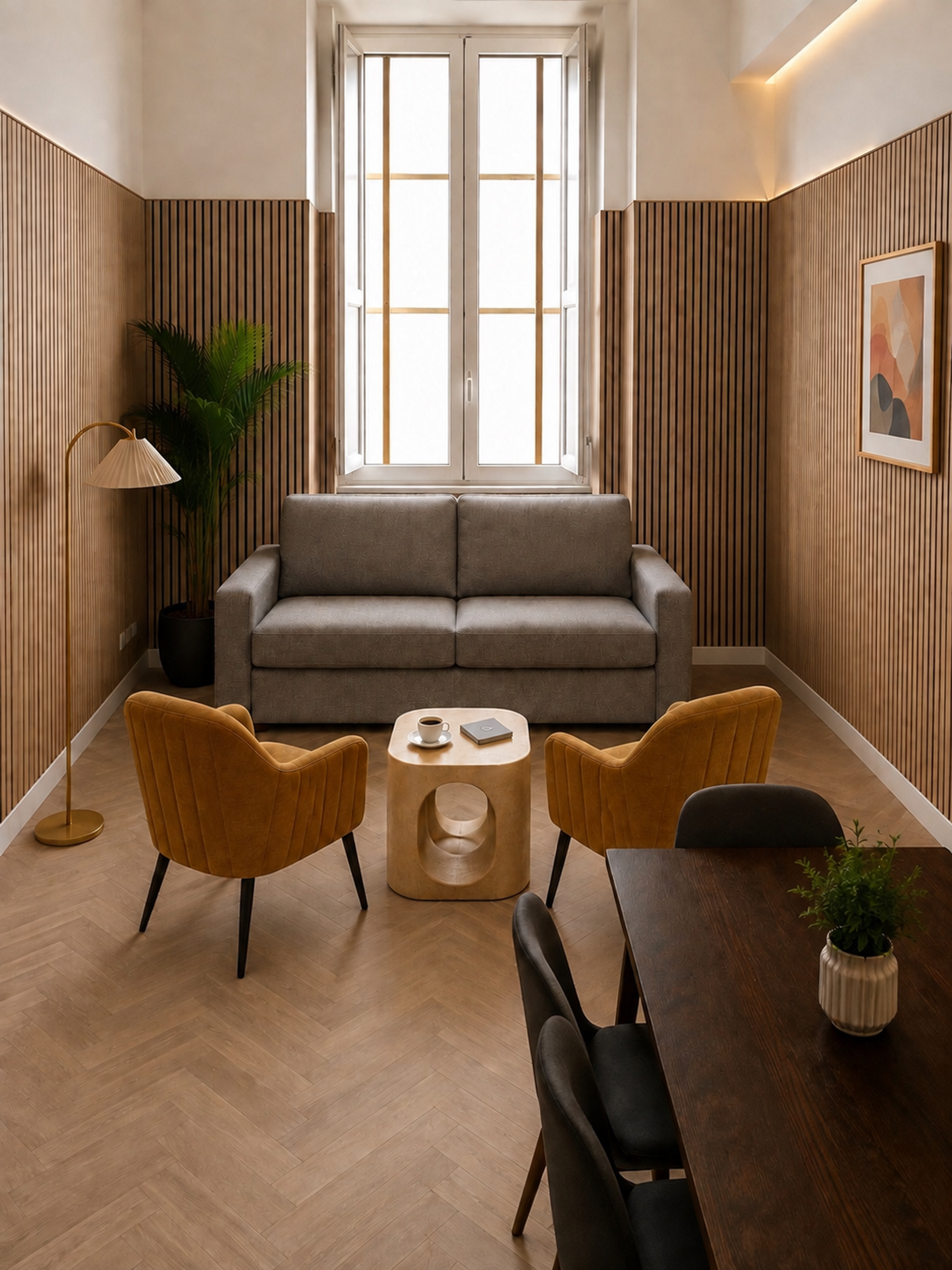 Living room with sofa and armchairs