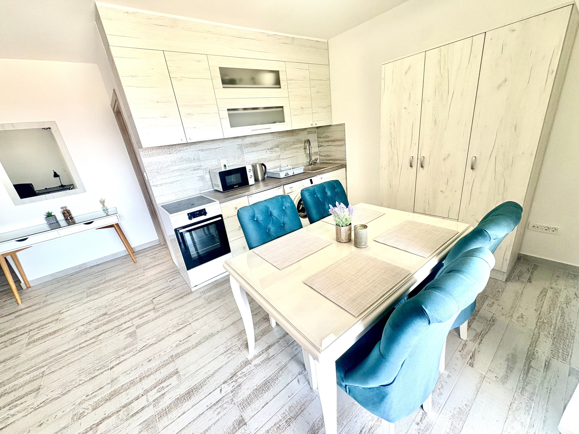Kitchen and dining area